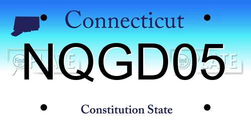 NQGD05 Connecticut License Plate