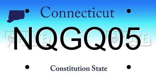 NQGQ05 Connecticut License Plate