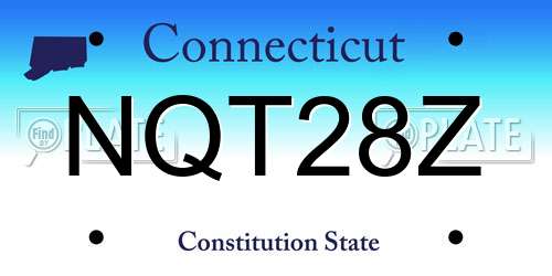 NQT28Z Connecticut License Plate