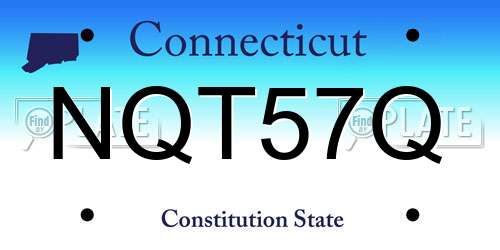 NQT57Q Connecticut License Plate