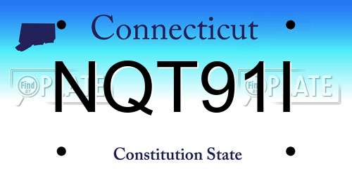 NQT91I Connecticut License Plate