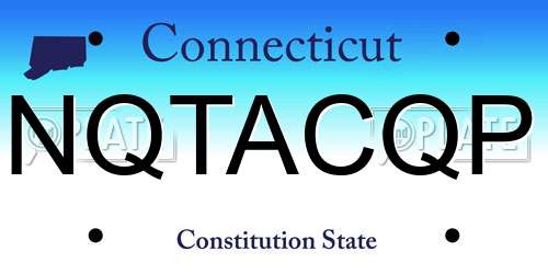 NQTACQP Connecticut License Plate