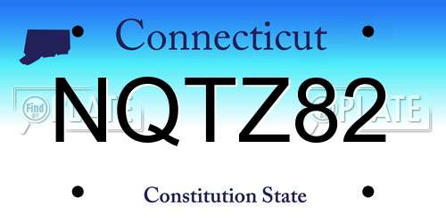 NQTZ82 Connecticut License Plate