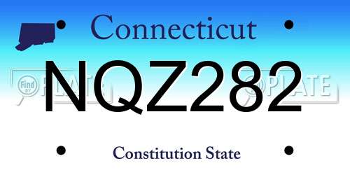 NQZ282 Connecticut License Plate