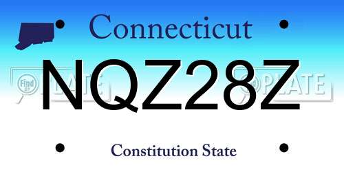 NQZ28Z Connecticut License Plate