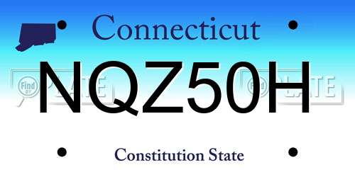 NQZ50H Connecticut License Plate