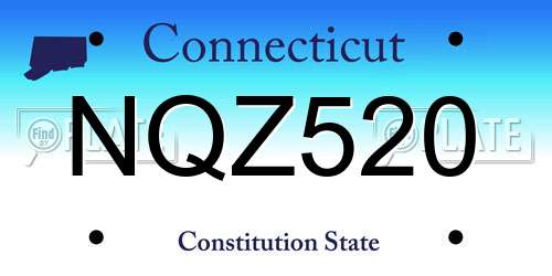 NQZ520 Connecticut License Plate