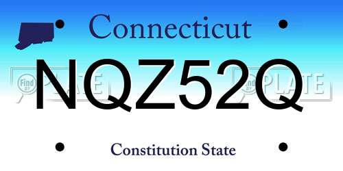 NQZ52Q Connecticut License Plate