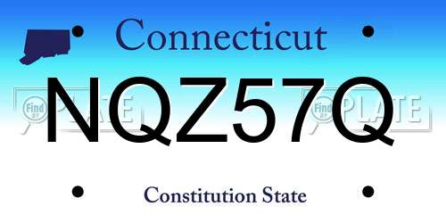 NQZ57Q Connecticut License Plate