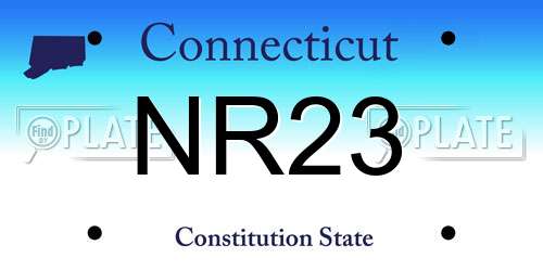 NR23 Connecticut License Plate