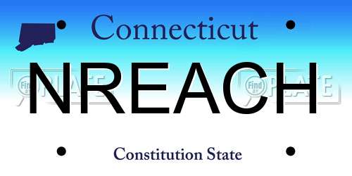NREACH Connecticut License Plate