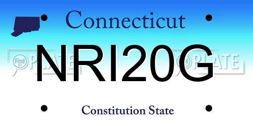 NRI20G Connecticut License Plate