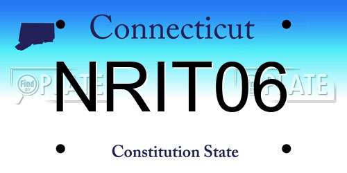 NRIT06 Connecticut License Plate