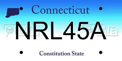 NRL45A Connecticut License Plate