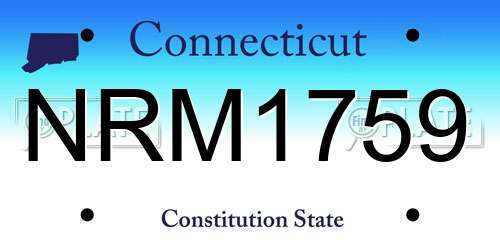 NRM1759 Connecticut License Plate