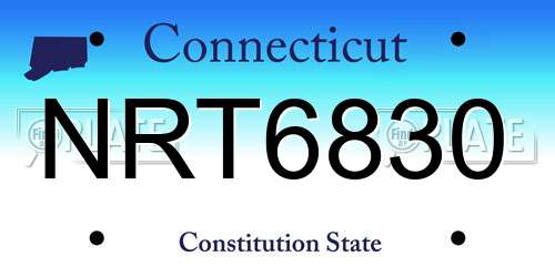 NRT6830 Connecticut License Plate