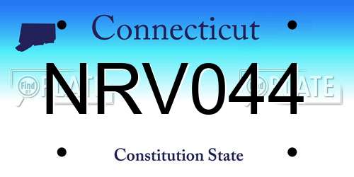 NRV044 Connecticut License Plate