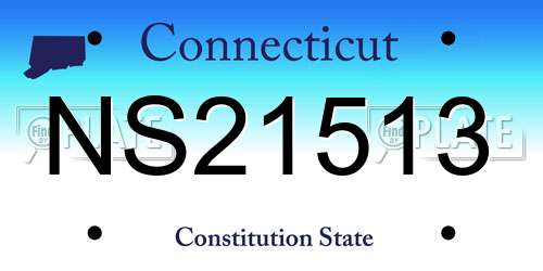 NS21513 Connecticut License Plate