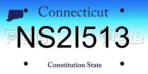 NS2I513 Connecticut License Plate