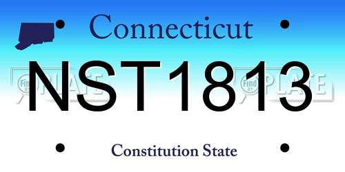 NST1813 Connecticut License Plate