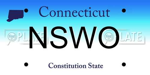 NSWO Connecticut License Plate