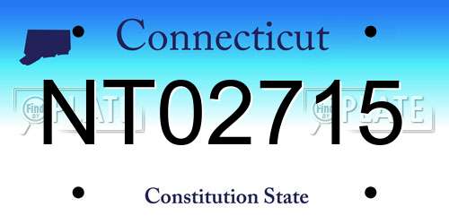 NT02715 Connecticut License Plate