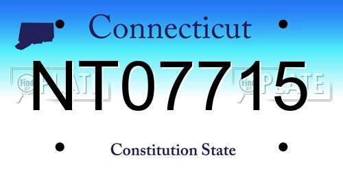 NT07715 Connecticut License Plate