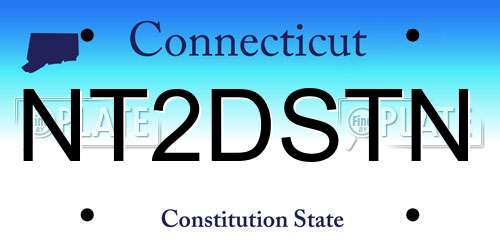 NT2DSTN Connecticut License Plate