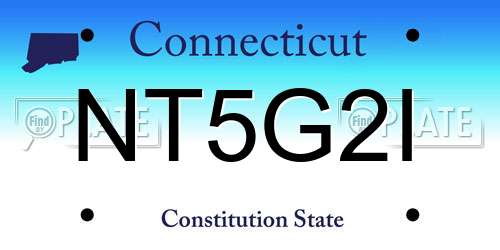 NT5G2I Connecticut License Plate