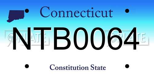 NTB0064 Connecticut License Plate