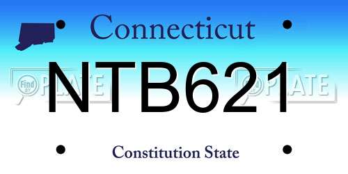 NTB621 Connecticut License Plate