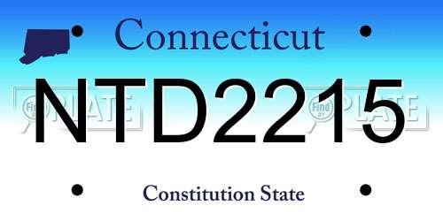 NTD2215 Connecticut License Plate