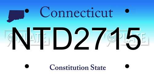 NTD2715 Connecticut License Plate