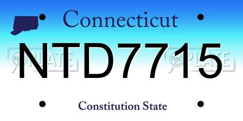 NTD7715 Connecticut License Plate