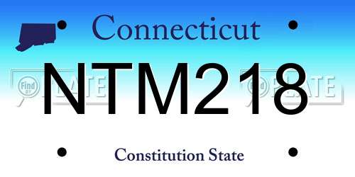 NTM218 Connecticut License Plate