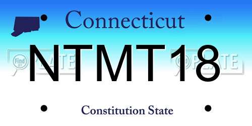 NTMT18 Connecticut License Plate