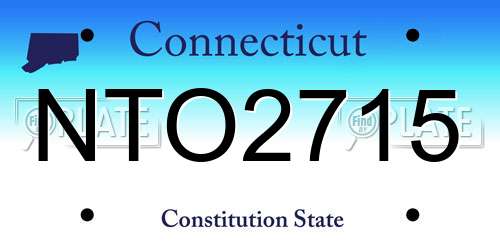 NTO2715 Connecticut License Plate