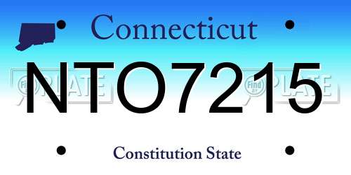 NTO7215 Connecticut License Plate