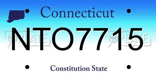 NTO7715 Connecticut License Plate