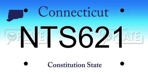 NTS621 Connecticut License Plate