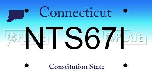 NTS67I Connecticut License Plate