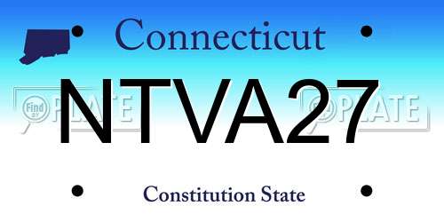 NTVA27 Connecticut License Plate