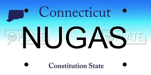 NUGAS Connecticut License Plate