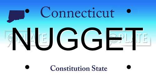 NUGGET Connecticut License Plate
