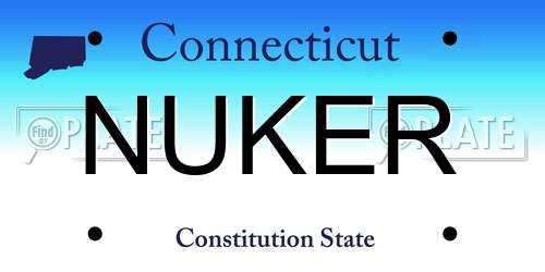 NUKER Connecticut License Plate