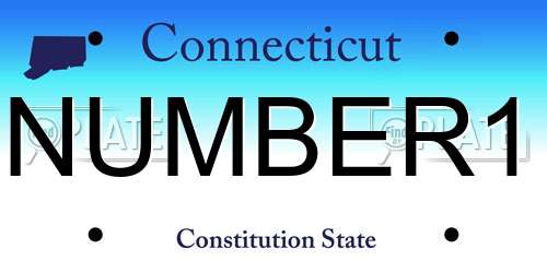 NUMBER1 Connecticut License Plate