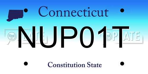 NUP01T Connecticut License Plate