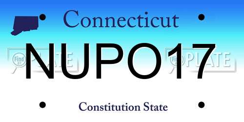 NUPO17 Connecticut License Plate