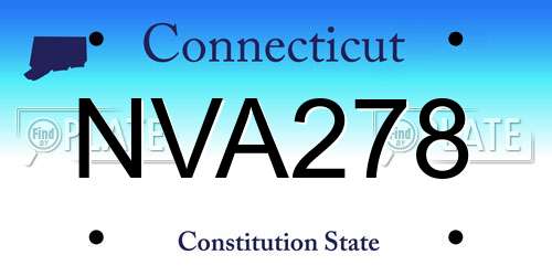 NVA278 Connecticut License Plate