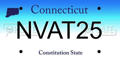 NVAT25 Connecticut License Plate